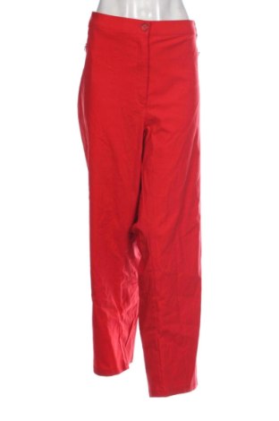 Pantaloni de femei Ulla Popken, Mărime 5XL, Culoare Roșu, Preț 96,99 Lei, #137863954