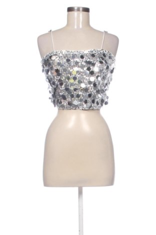 Дамски топ SHEIN, Размер M, Цвят Сребрист, Цена 15,00 €, #137881617