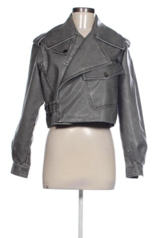 Дамско кожено яке SHEIN, Размер S, Цвят Сребрист, Цена 29,72 €, #137891101