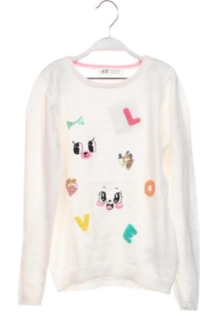 Kinderpullover H&M, Größe 6-7y/ 122-128 cm, Farbe Weiß, Preis 11,00 €, #137873245