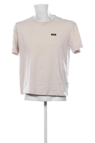 Męski T-shirt Calvin Klein, Rozmiar L, Kolor Beżowy, Cena 105,99 zł, #137846323