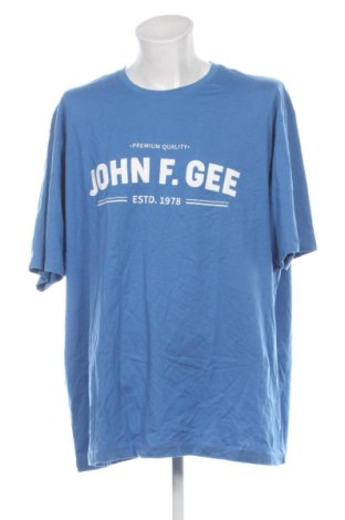 Męski T-shirt John F. Gee, Rozmiar 4XL, Kolor Niebieski, Cena 47,99 zł, #137861168