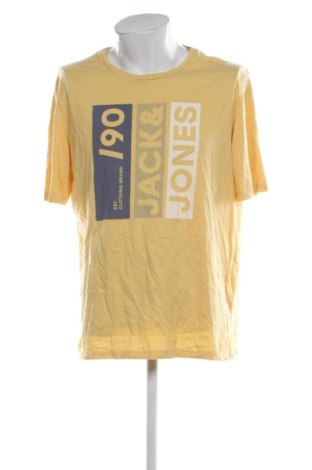 Ανδρικό t-shirt Jack & Jones, Μέγεθος XXL, Χρώμα Κίτρινο, Τιμή 7,99 €, #137865199