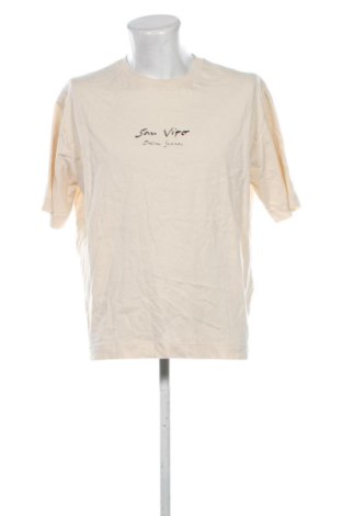 Męski T-shirt Zara, Rozmiar L, Kolor Beżowy, Cena 33,87 zł, #137875385