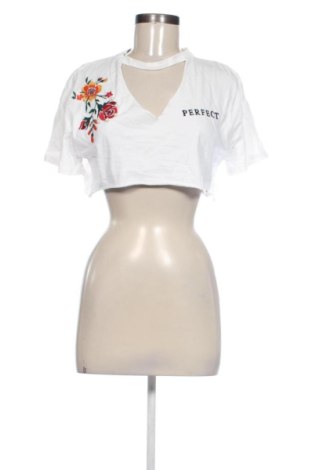 Damen Shirt Bershka, Größe L, Farbe Weiß, Preis 11,00 €, #137898251