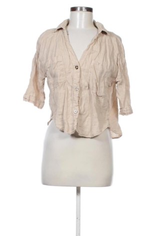 Cămașă de femei Zara, Mărime M, Culoare Bej, Preț 94,00 Lei, #137903049