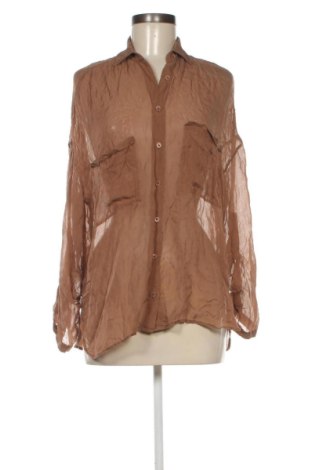 Дамска риза Massimo Dutti, Размер M, Цвят Кафяв, Цена 32,00 €, #137936790