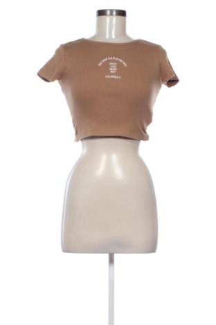 Tricou de femei Sinsay, Mărime XS, Culoare Maro, Preț 47,24 Lei, #137891085