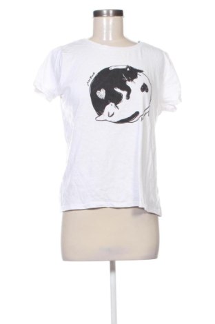 Damski T-shirt Sinsay, Rozmiar L, Kolor Biały, Cena 38,10 zł, #137919802