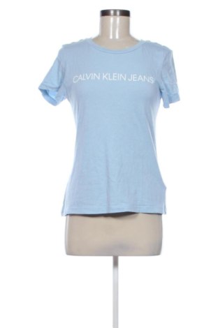 Damski T-shirt Calvin Klein, Rozmiar M, Kolor Niebieski, Cena 197,41 zł, #137937843