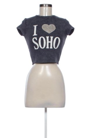 Damen T-Shirt Bershka, Größe M, Farbe Grau, Preis 8,00 €, #137931125