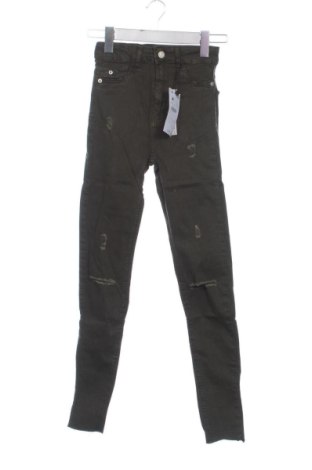 Blugi de femei Bershka, Mărime XXS, Culoare Verde, Preț 120,73 Lei, #137904304