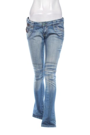 Дамски дънки Stradivarius, Размер L, Цвят Син, Цена 15,00 €, #137908977