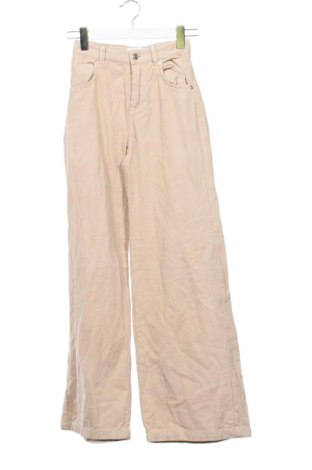 Pantaloni de velvet de femei Bershka, Mărime XS, Culoare Bej, Preț 50,99 Lei, #137877620