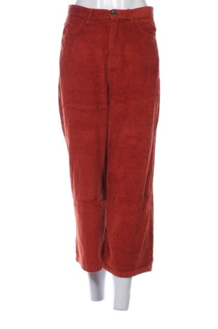 Pantaloni de velvet de femei Pull&Bear, Mărime S, Culoare Portocaliu, Preț 78,74 Lei, #137904943