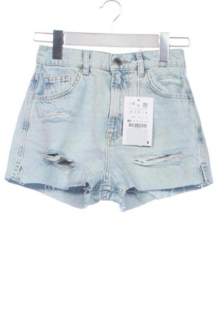 Дамски къс панталон Pull&Bear, Размер XS, Цвят Син, Цена 15,00 €, #137905093