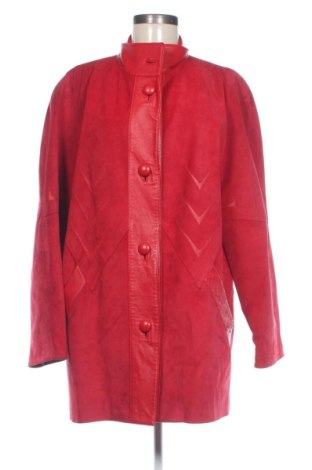 Geacă de piele pentru femei Unbranded, Mărime XXL, Culoare Roșu, Preț 383,00 Lei, #137906454