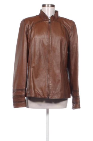 Geacă de piele pentru femei Unbranded, Mărime 3XL, Culoare Maro, Preț 362,19 Lei, #137928280