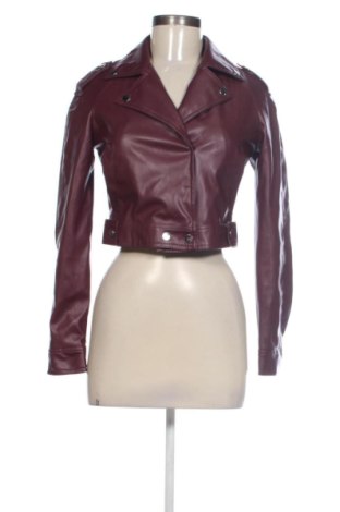 Geacă de piele pentru femei Cropp, Mărime XS, Culoare Mov, Preț 188,97 Lei, #137930124