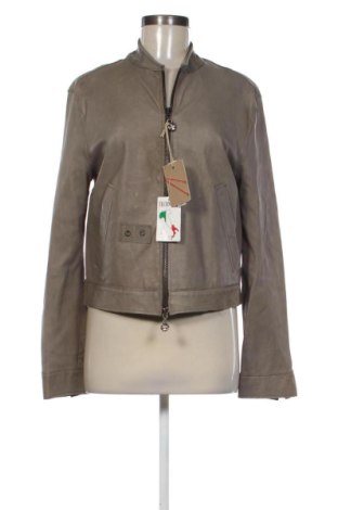 Damen Lederjacke Plus, Größe M, Farbe Beige, Preis € 77,00, #137920674