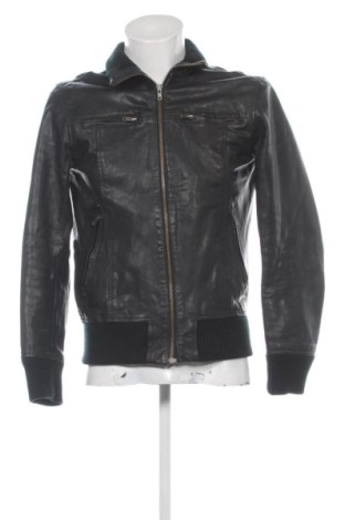 Мъжко кожено яке Jack & Jones, Размер M, Цвят Черен, Цена 113,74 €, #137928314