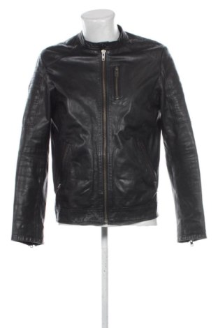 Férfi bőrdzseki Jack & Jones, Méret L, Szín Fekete, Ár 17 606 Ft, #137929079