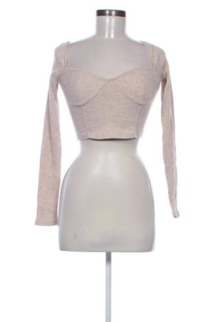 Damen Shirt Bershka, Größe S, Farbe Beige, Preis € 6,00, #137986992