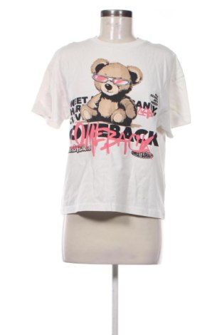 Damski T-shirt Bershka, Rozmiar XS, Kolor Biały, Cena 33,87 zł, #137948544