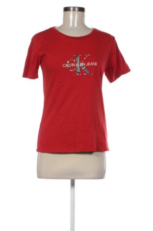 Дамска тениска Calvin Klein Jeans, Размер M, Цвят Червен, Цена 18,00 €, #137954200