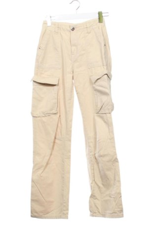 Blugi de femei Bershka, Mărime XS, Culoare Bej, Preț 62,99 Lei, #137959689