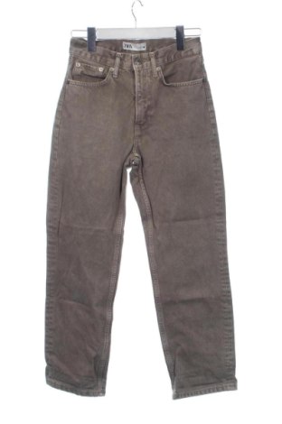Blugi de femei Zara, Mărime XS, Culoare Maro, Preț 73,49 Lei, #137971657