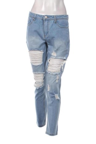 Blugi de femei Boohoo, Mărime L, Culoare Albastru, Preț 45,00 Lei, #137947024