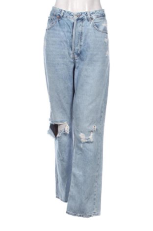 Blugi de femei Zara, Mărime L, Culoare Albastru, Preț 110,23 Lei, #137958212