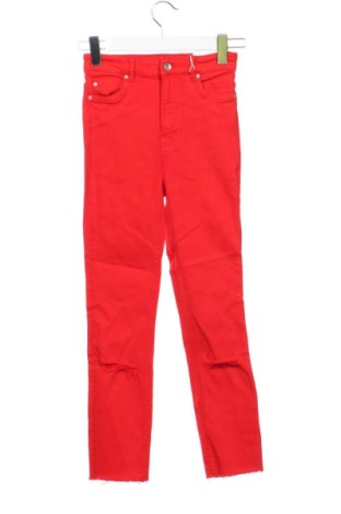 Дамски дънки Zara, Размер XS, Цвят Червен, Цена 19,71 €, #137966276