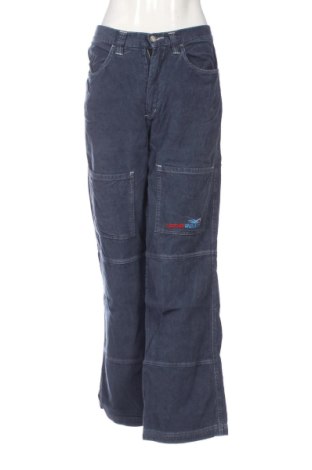 Pantaloni de velvet de femei Unbranded, Mărime L, Culoare Albastru, Preț 47,24 Lei, #137950621