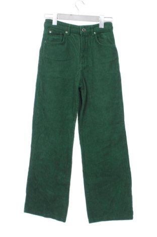 Pantaloni de velvet de femei Stradivarius, Mărime XS, Culoare Verde, Preț 41,99 Lei, #137967897