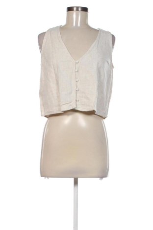 Дамски елек Stradivarius, Размер L, Цвят Екрю, Цена 16,00 €, #137970034