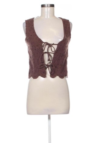 Damska kamizelka Stradivarius, Rozmiar XS, Kolor Brązowy, Cena 37,09 zł, #137975844