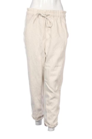 Pantaloni de femei Zara, Mărime L, Culoare Ecru, Preț 73,49 Lei, #137981335