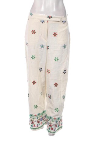 Damskie spodnie Zara, Rozmiar M, Kolor ecru, Cena 33,87 zł, #137955711