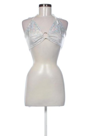 Top de femei Unbranded, Mărime XS, Culoare Argintiu, Preț 68,24 Lei, #137936984