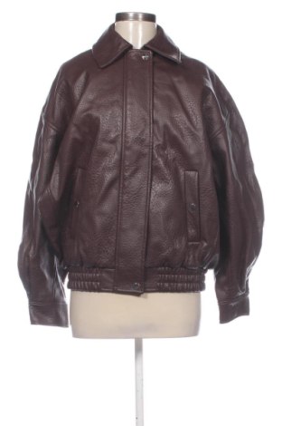 Geacă de piele pentru femei Zara, Mărime XL, Culoare Maro, Preț 183,72 Lei, #137936358