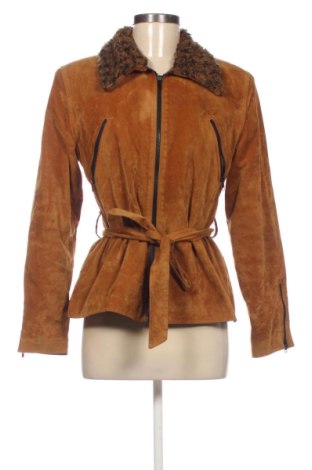 Geacă de piele pentru femei Unbranded, Mărime M, Culoare Maro, Preț 377,93 Lei, #137959526