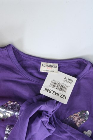 Dziecięca bluzka LC Waikiki, Rozmiar 10-11y/ 146-152 cm, Kolor Fioletowy, Cena 45,26 zł, #137943548