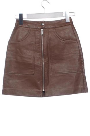 Bőrszoknya Stradivarius, Méret XXS, Szín Barna, Ár 3 546 Ft, #137986685