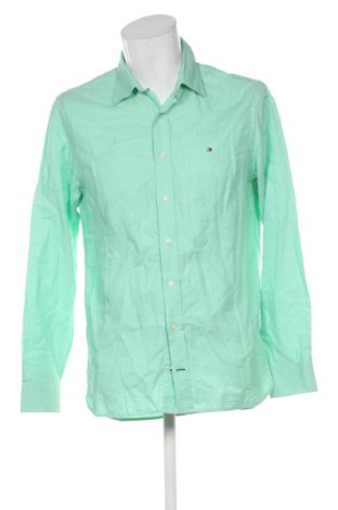 Herrenhemd Tommy Hilfiger, Größe M, Farbe Grün, Preis 44,20 €, #137975748