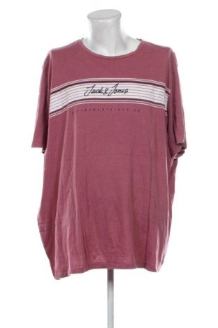 Męski T-shirt Jack & Jones, Rozmiar 5XL, Kolor Popielaty róż, Cena 55,04 zł, #137973665