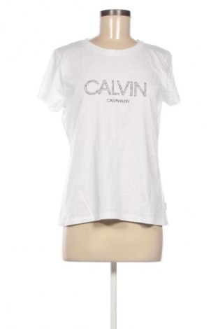 Damen T-Shirt Calvin Klein, Größe L, Farbe Weiß, Preis € 20,99