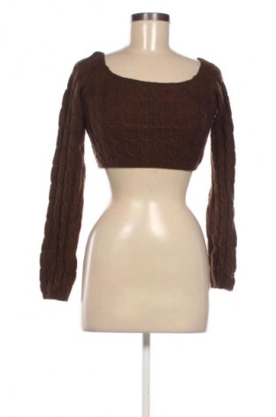 Дамски пуловер NA-KD, Размер S, Цвят Кафяв, Цена 9,20 €