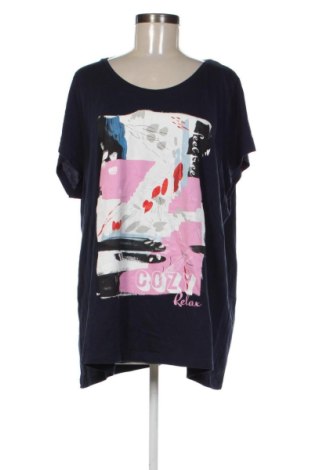 Damski T-shirt Ulla Popken, Rozmiar XXL, Kolor Niebieski, Cena 46,57 zł, #138045414
